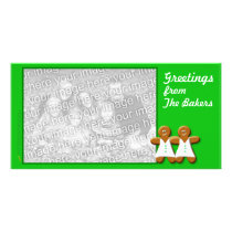 Gingerbread Photo Card Template (female pair) photo cards by alinaspencil Gingerbread Photo Card Template (female pair) photo cards