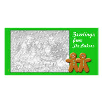 Gingerbread Photo Card Template (pair) photo cards by alinaspencil Gingerbread Photo Card Template (pair) photo cards