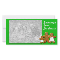 Gingerbread Photo Card Template (Trad. Trio boy) photo cards by alinaspencil Gingerbread Photo Card Template (Trad. Trio boy) photo cards