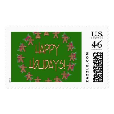 Gingerbread Ring Postage Stamps by sharpcreations