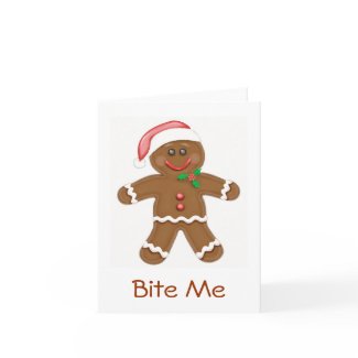 Gingerbread Santa Card card