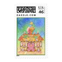 Gingerbread SeaCasa postage by BarbaraBayerArt Gingerbread SeaCasa postage