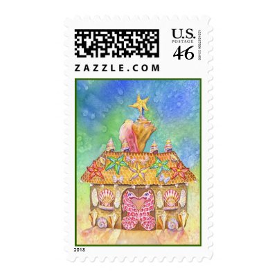 Gingerbread SeaCasa Stamps by BarbaraBayerArt