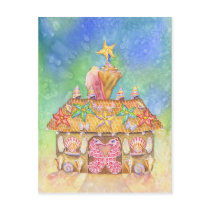 Gingerbread SeaCasa postcards by BarbaraBayerArt Gingerbread SeaCasa postcards