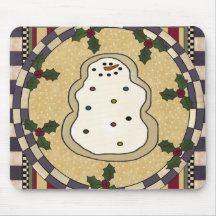 Gingerbread Snowman Christmas Mousepad