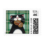 Gingerbread Snowman - Xmas Cat Postage