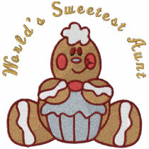 Gingerbread Sweetest Aunt embroidered shirts