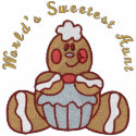 Gingerbread Sweetest Aunt embroidered shirts