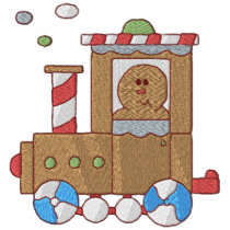 Gingerbread Train embroidered shirts by Embroidery4U Gingerbread Train embroidered shirts