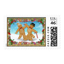 Gingerbread Trio and Border postage