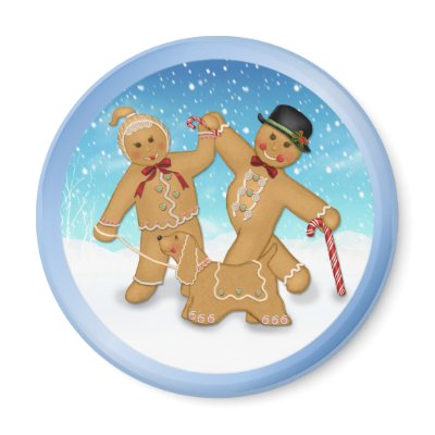 Gingerbread Trio magnets