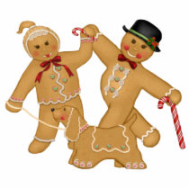 Gingerbread Trio Ornament 2 photo sculptures