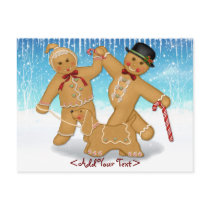 Gingerbread Trio Postcard by Spice Gingerbread Trio Postcard