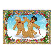 Gingerbread Trio with Border posters by Spice Gingerbread Trio with Border posters