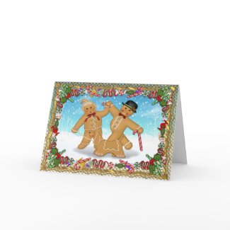 Gingerbread Trio with Verse card