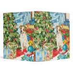 Gingerbread Wishes American Bulldog Christmas Art Vinyl Binders