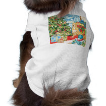 Gingerbread Wishes Pit Bull Terrier Christmas Art Doggie T-shirt