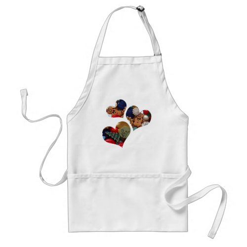 Gingergread Men Hearts apron