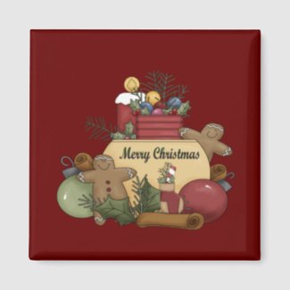 Gingerman Christmas magnet