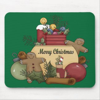 Gingerman Christmas mousepad