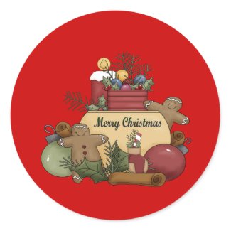Gingerman Christmas sticker