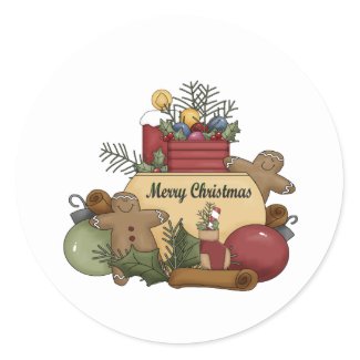 Gingerman Christmas sticker