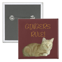 Gingers Rule Funny Button buttons