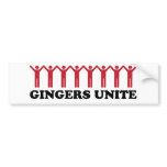 Gingers Unite Bumper Sticker