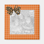 Gingham and Bow Photo Magnet