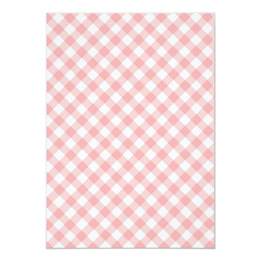 Gingham Barbecue Baby Shower Invitation / Coral Invitations