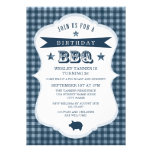 Gingham Barbecue Birthday Party Invitation Invitation at Zazzle