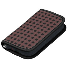 Gingham Brown and Black Organizer