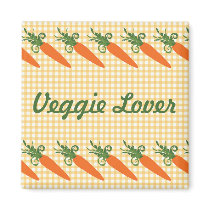 Gingham Carrot Magnet