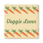 Gingham Carrot Magnet