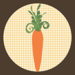 Gingham Carrot Sticker stickers
