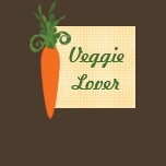 Gingham Carrot Veggie Lover T-Shirt t-shirts