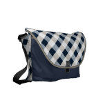 Gingham Check Navy Beige messenger bag