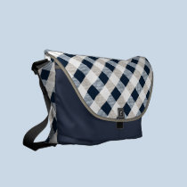 Gingham Check Navy Beige messenger bag messenger bags