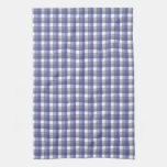 Gingham check pattern. Blue, Gray, White. Towel