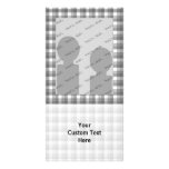 Gingham check pattern. Gray and White. Photo Cards