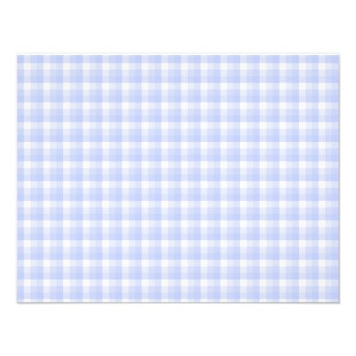 Gingham check pattern. Light Blue & White. Personalized Announcement