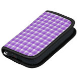 Gingham check pattern. Purple and White. Organizers