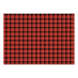 Gingham check pattern. Red and Black Plaid Invitation