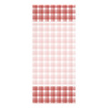 Gingham check pattern. Red and White. Custom Invitation