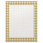 Gingham check pattern. Tan and White. Letterhead Template