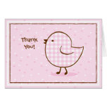 Gingham Chick Thank You Notes Greeting Cards