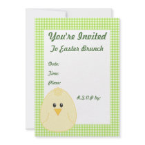 Gingham Chicken Invitation