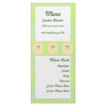 Gingham Chicken Menu Card rack cards