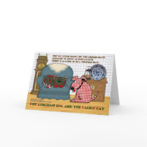 Gingham Dog and Calico Cat cards by postcardsfromtheedge Gingham Dog and Calico Cat cards