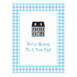 Gingham Home Moving Postcard